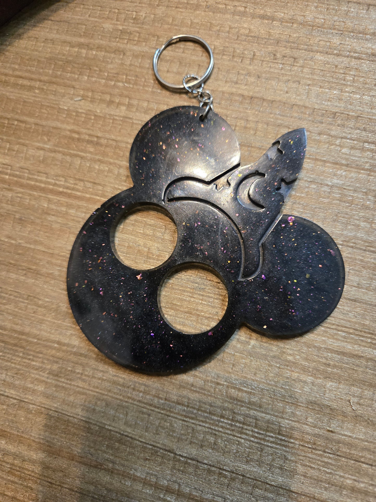 Resin safety keychain