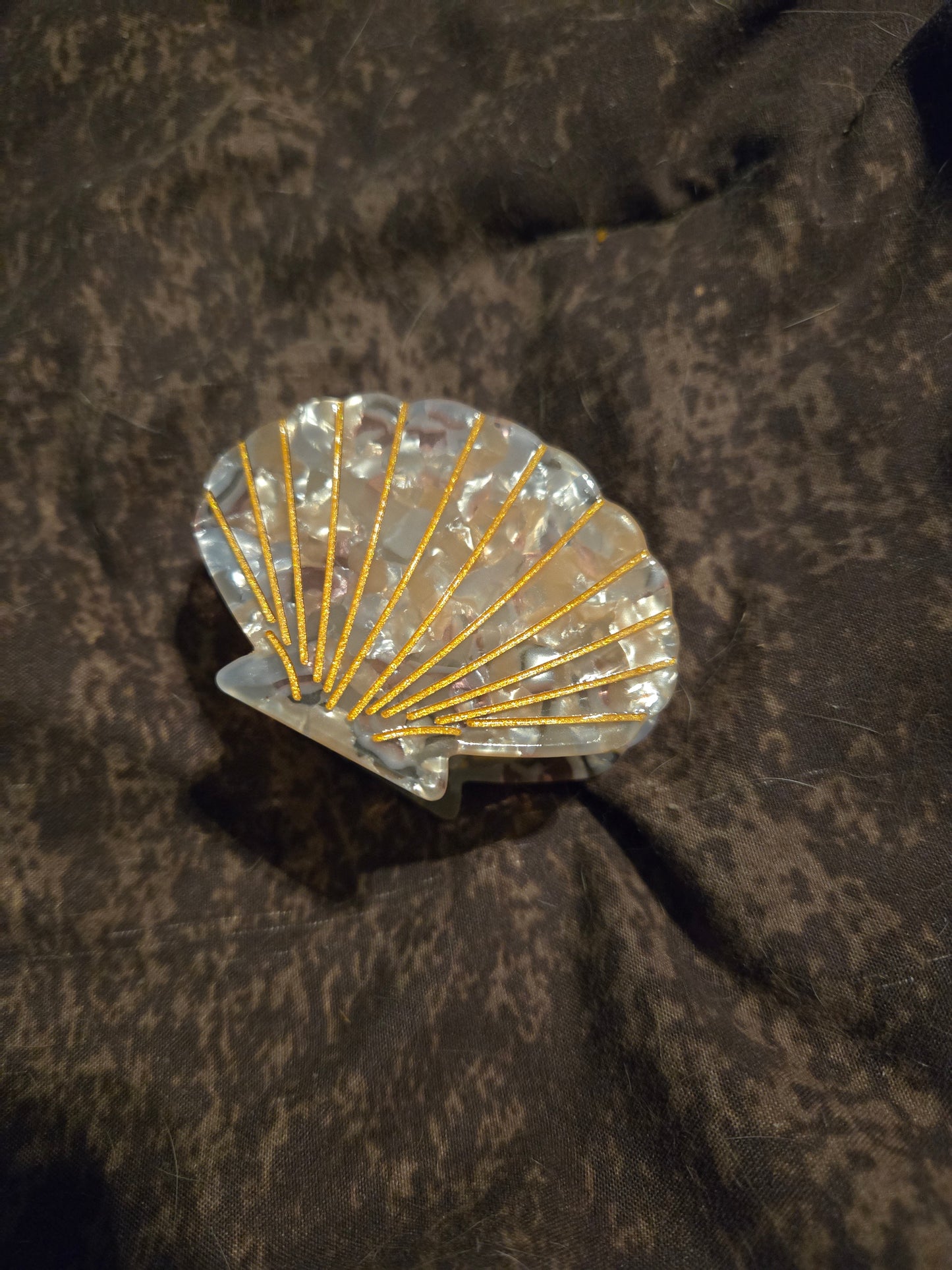 Small shell hair clips