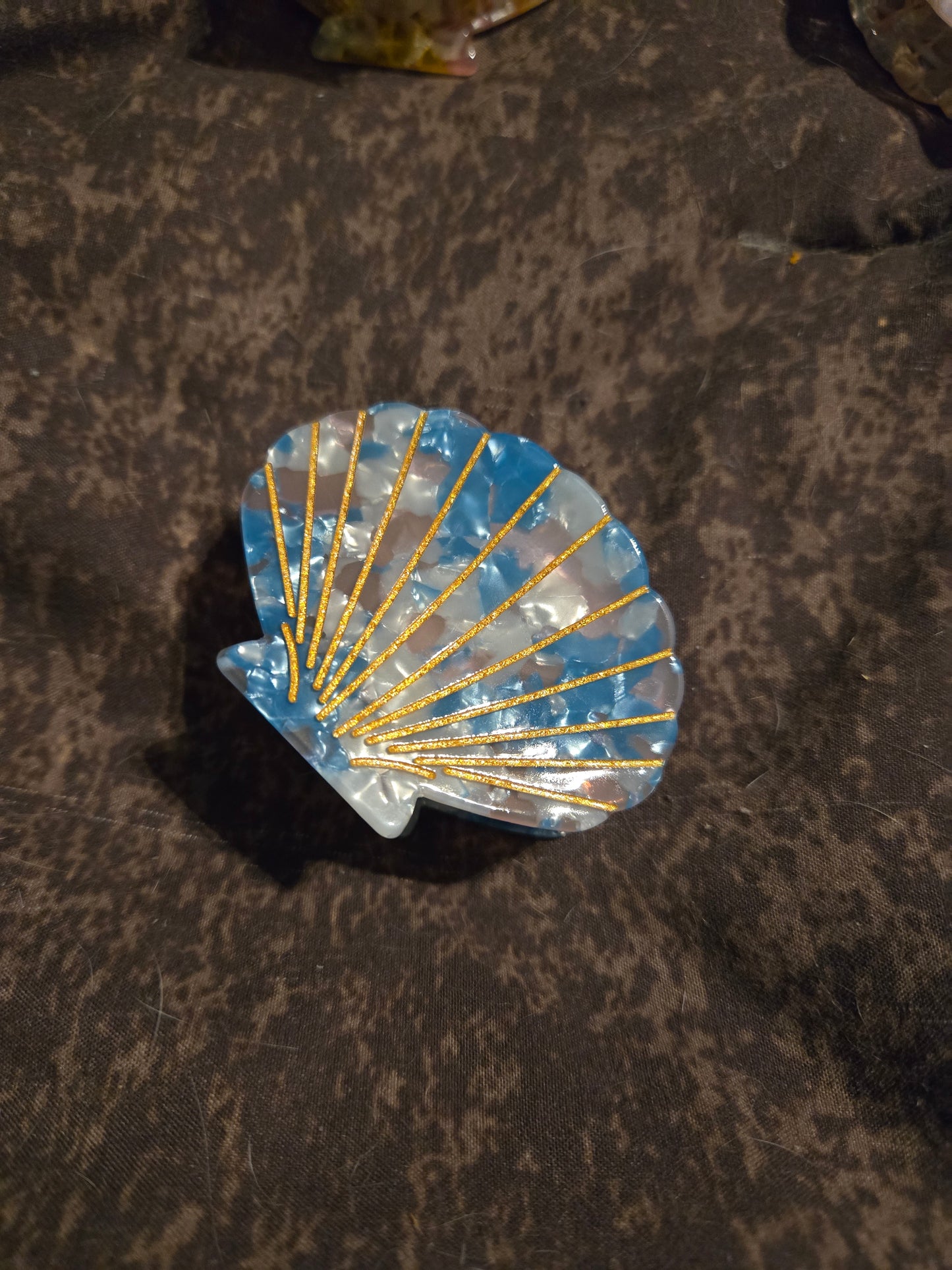 Small shell hair clips