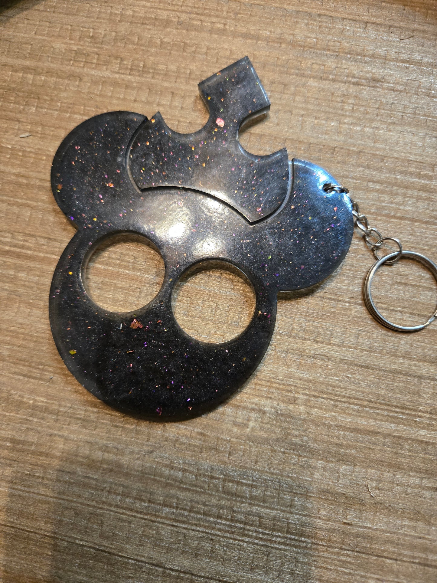 Resin safety keychain