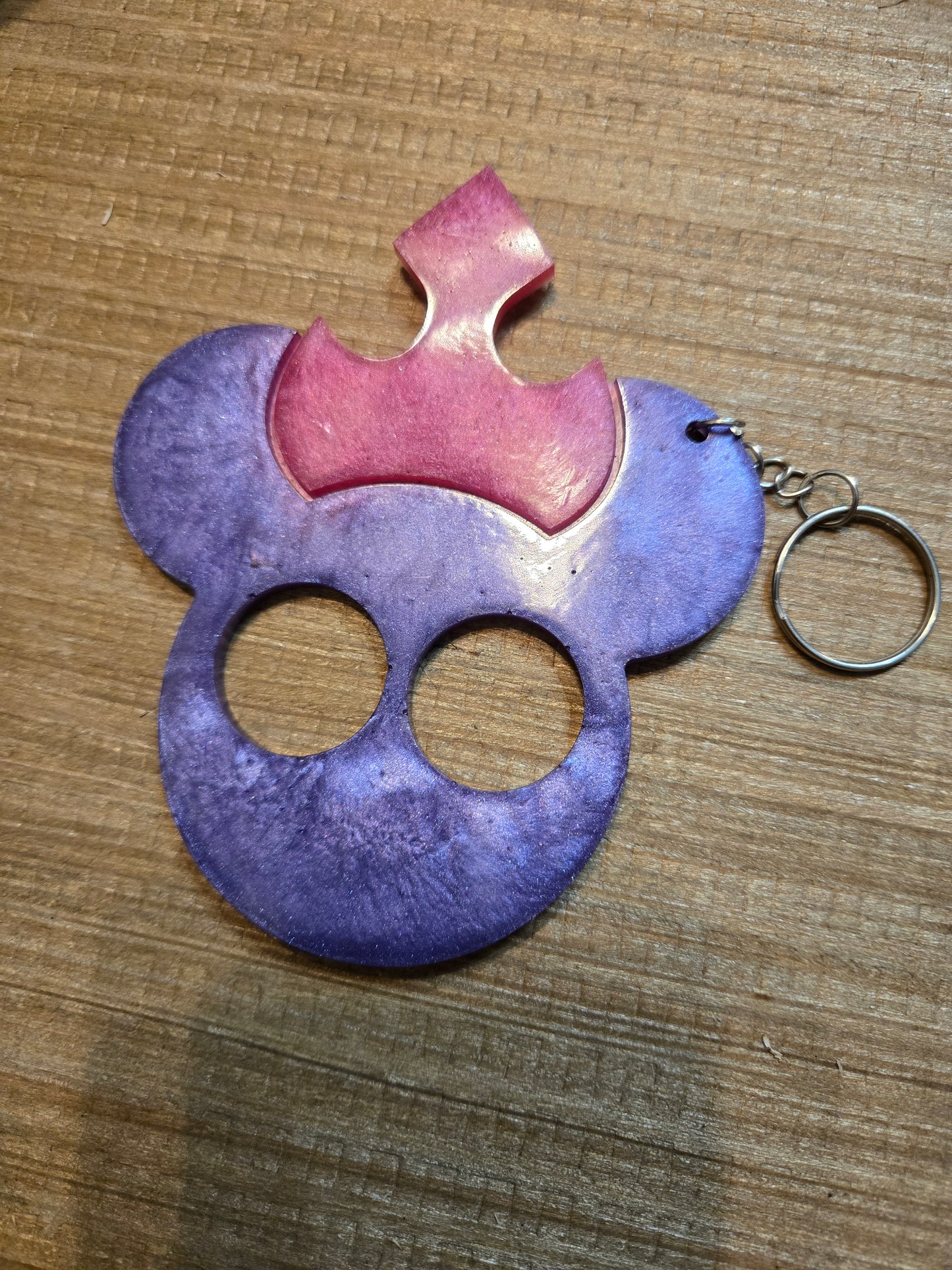Resin safety keychain
