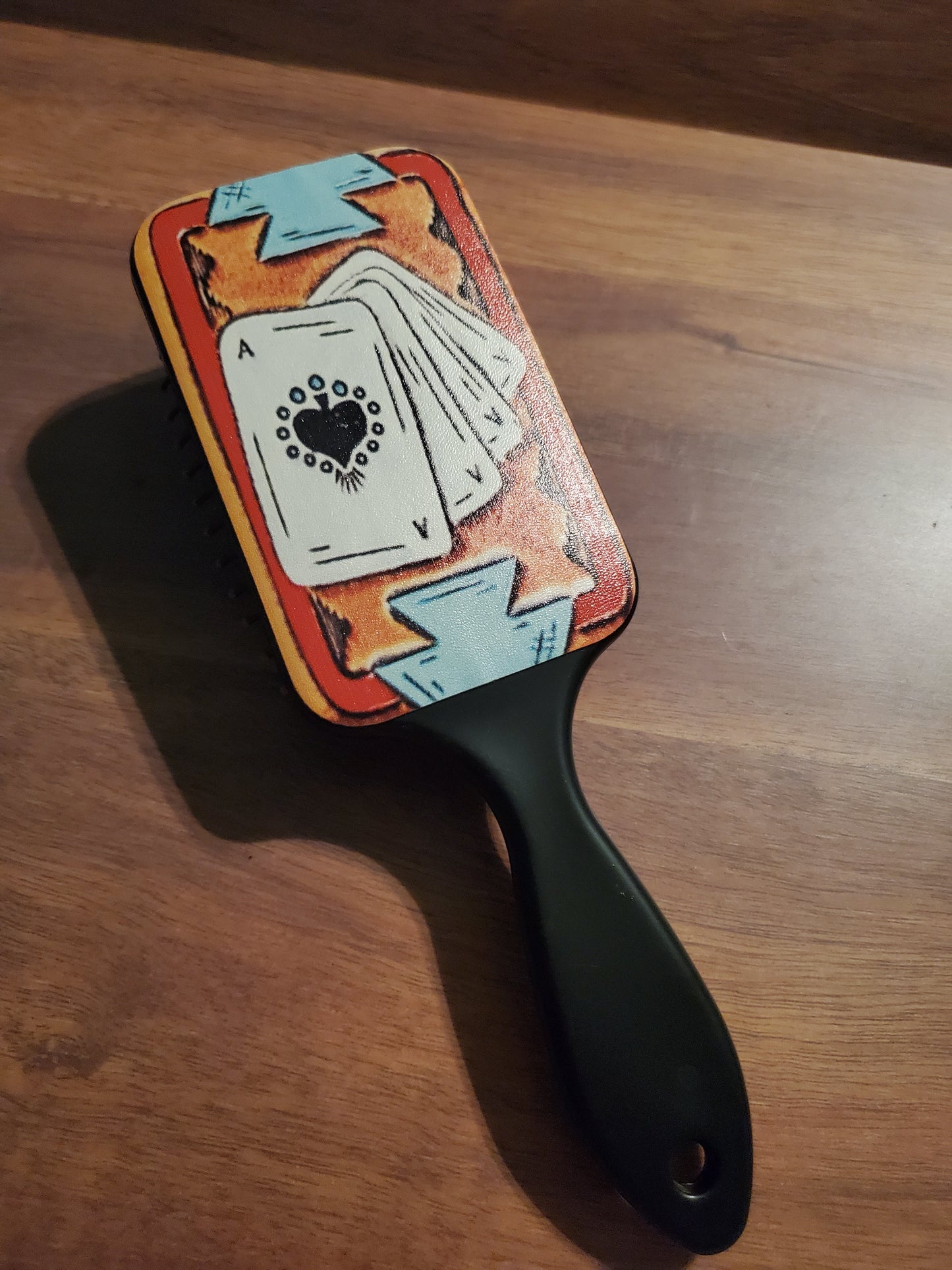 Western print hair brush
