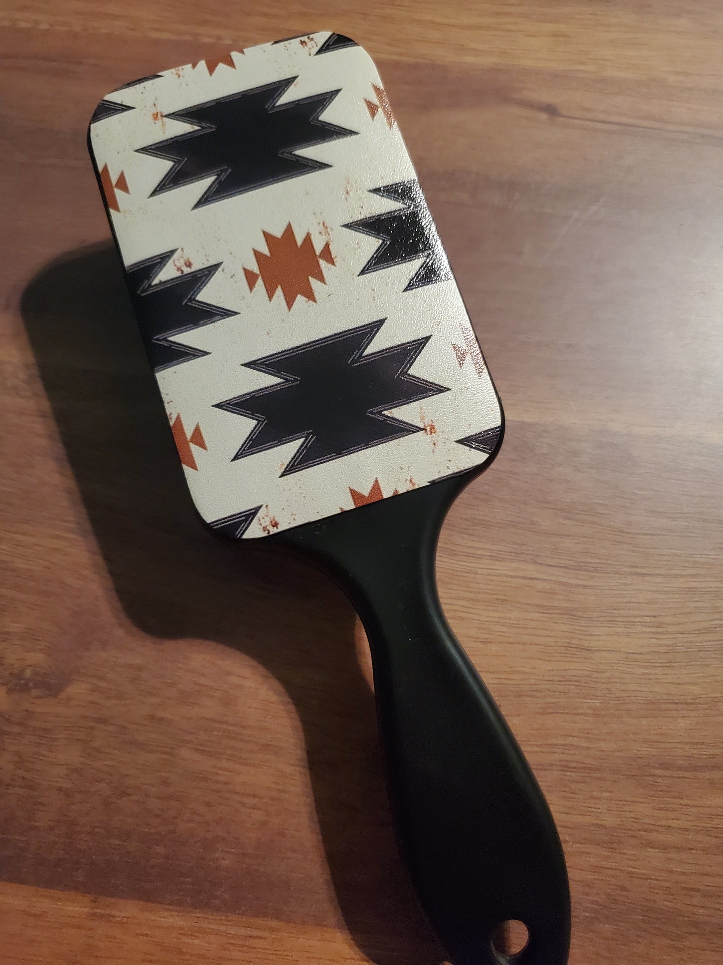 Western print hair brush