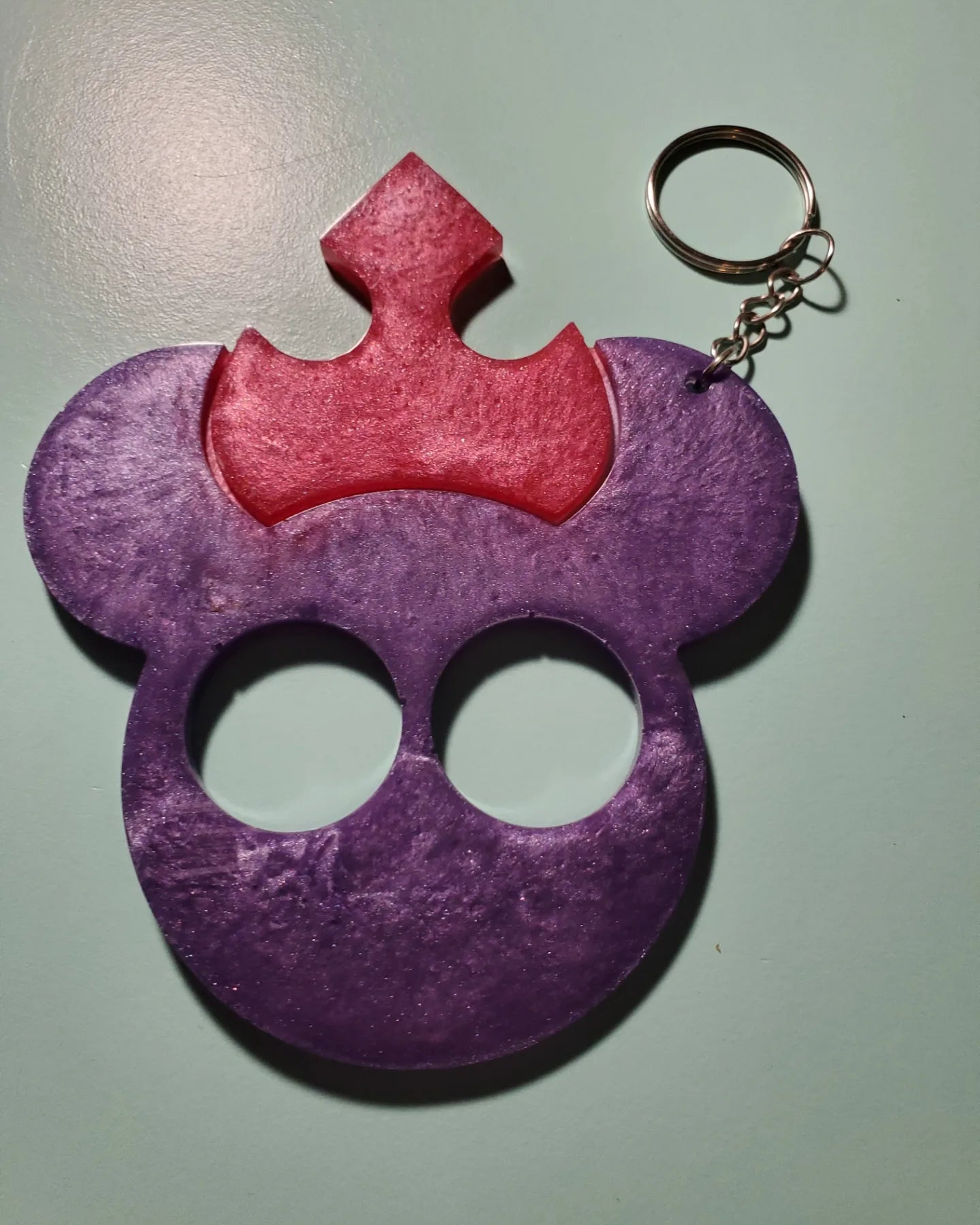 Resin safety keychain