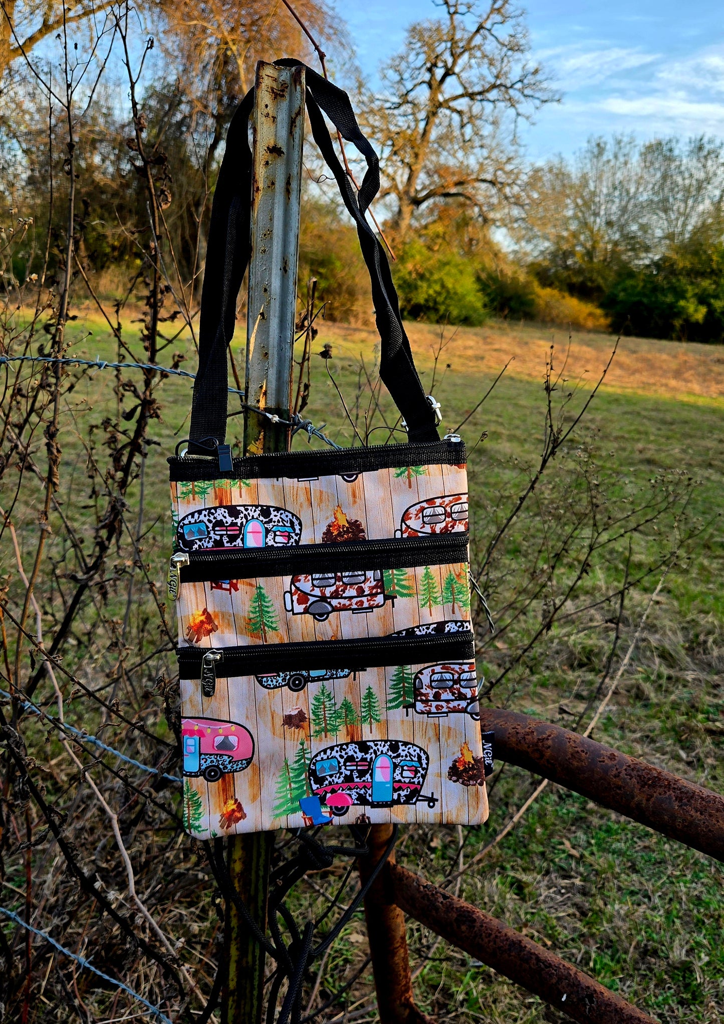 Happy camper crossbody bag