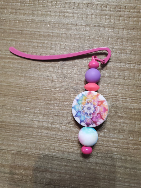 Rainbow flower bookmark