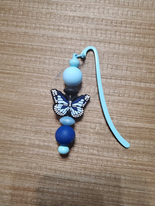 Blue butterfly bookmark